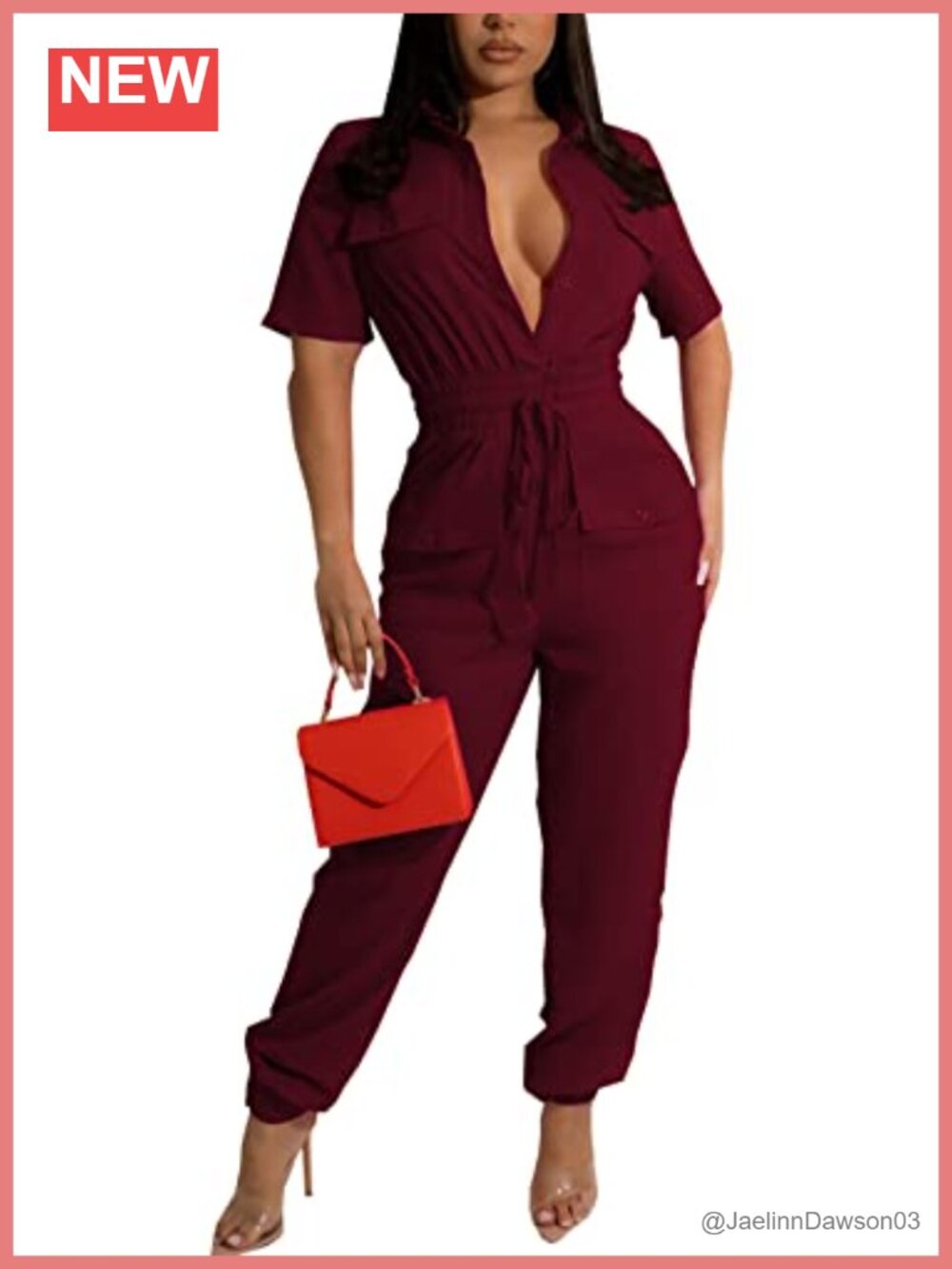 Women's Wide Leg Jumpsuit Long Sleeve Round Neck Party Club Work